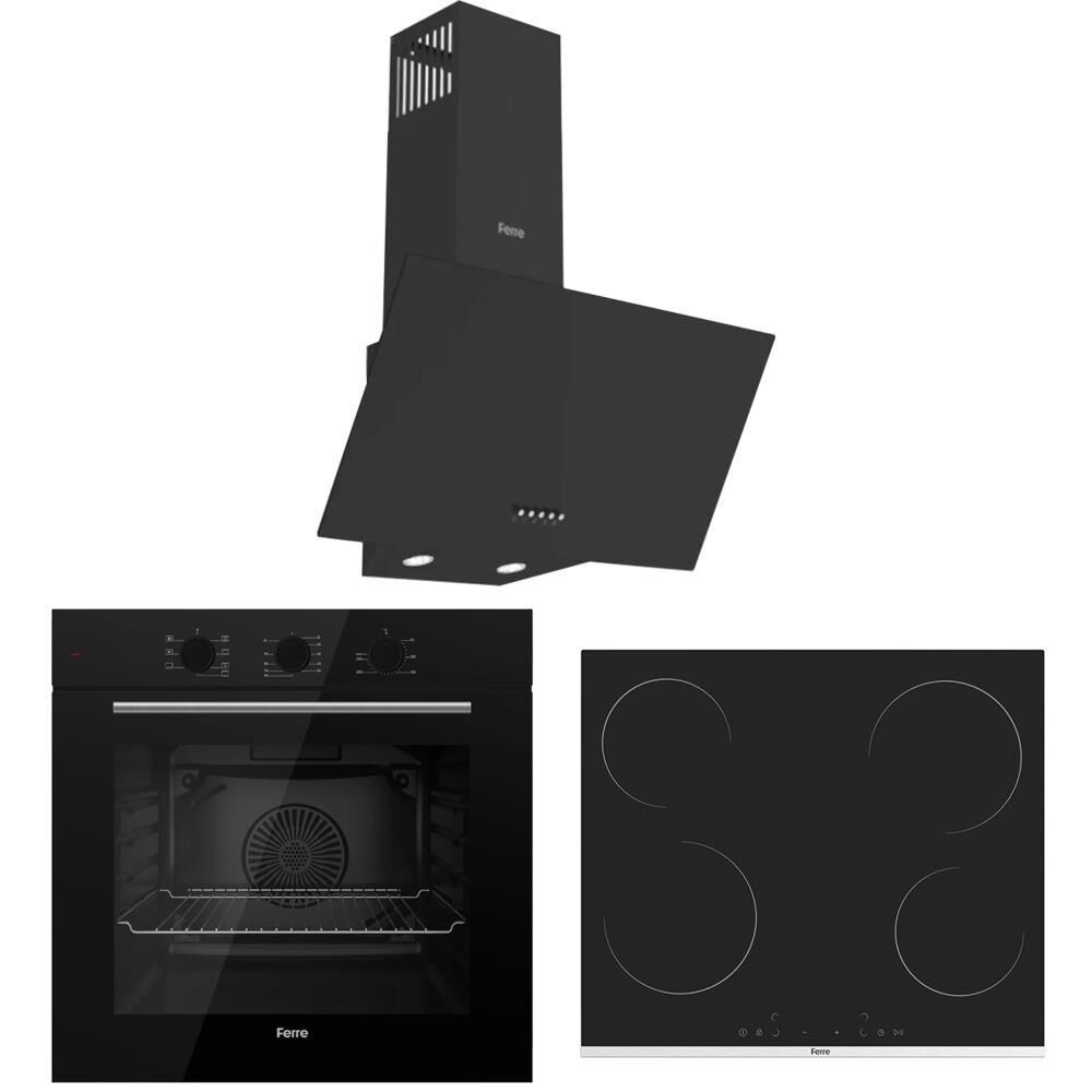 Ferre Siyah Ankastre Set (D086 SA  - MS261 - QBL62CS)
