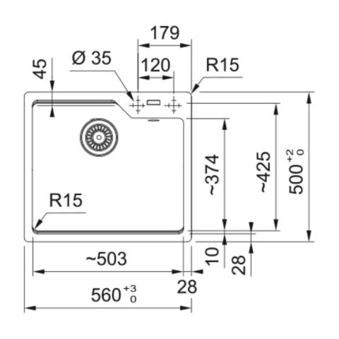 FRANKE UBG 610-56 NERO GRANİT EVYE
