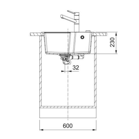Franke UBG 610-56 Nero Granit Evye