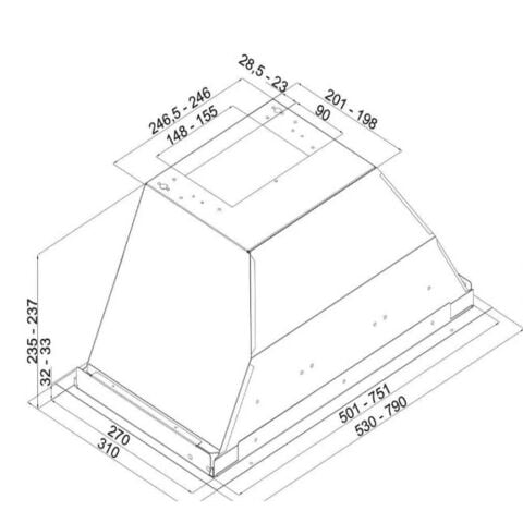 Silverine 1171 Metalik Slider Gömme Aspiratör