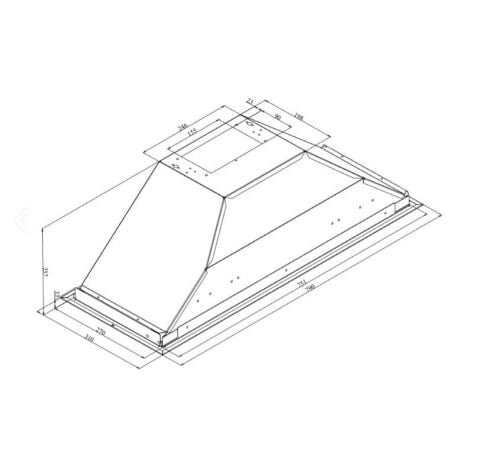 Silverline 1170 ASTEC 60 cm Inox Gömme Aspiratör