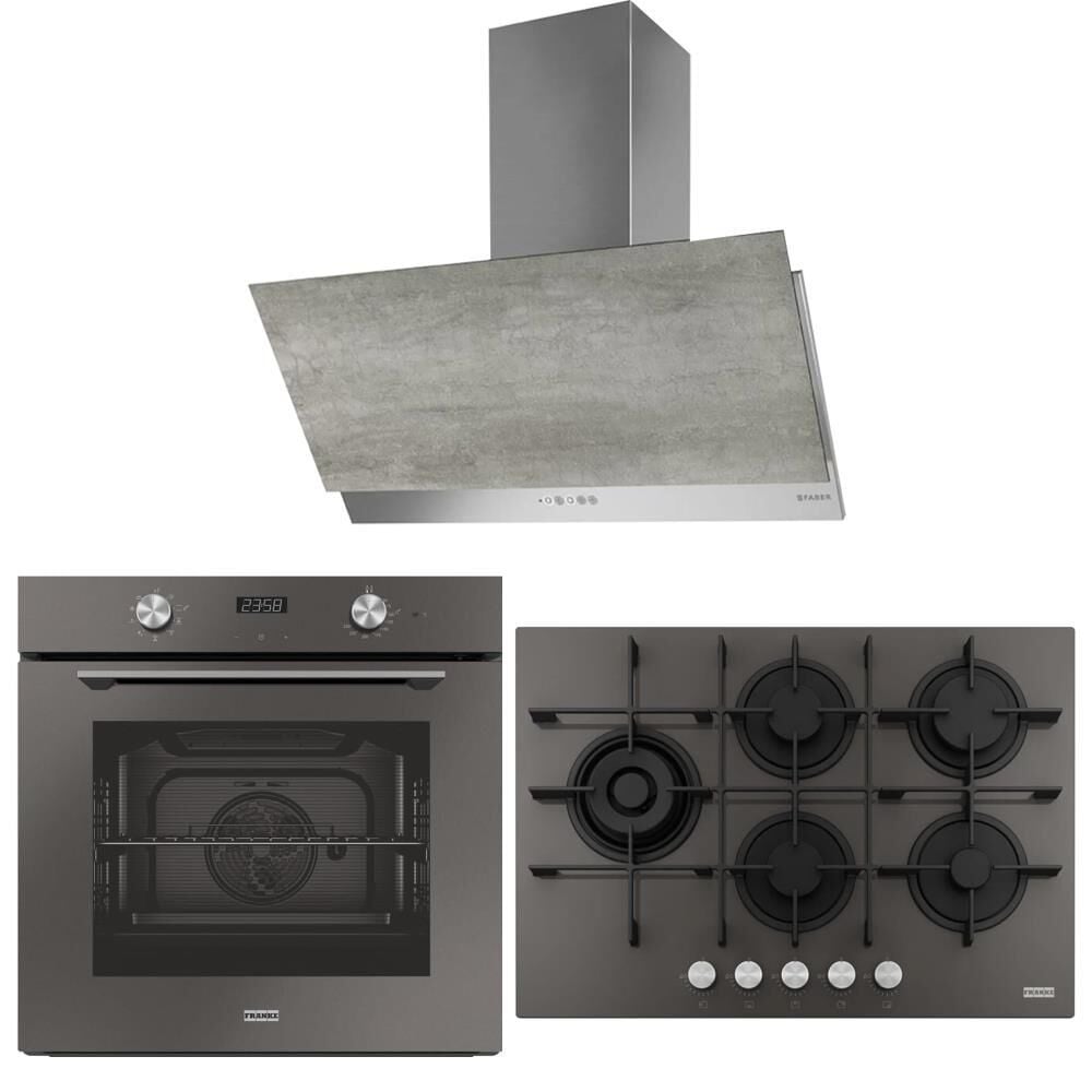 Franke Gri Ankastre Set (FRANKE GREXİA GRES LG/X A90- Franke FHMA 755 4G DCL SG C - Franke MARİS FMA 86 H SG)