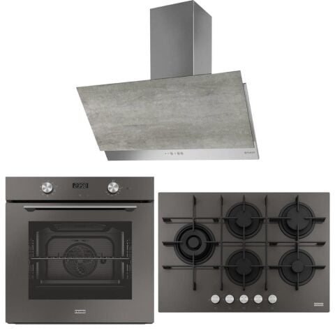 Franke Gri Ankastre Set (FRANKE GREXİA GRES LG/X A90- Franke FHMA 755 4G DCL SG C - Franke MARİS FMA 86 H SG)