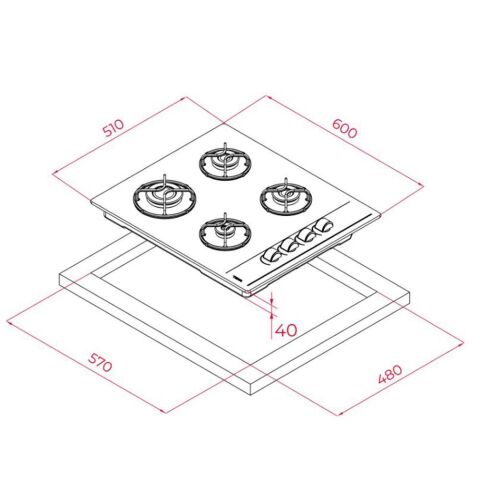TEKA GBE 64002 KBC BK SİYAH OCAK