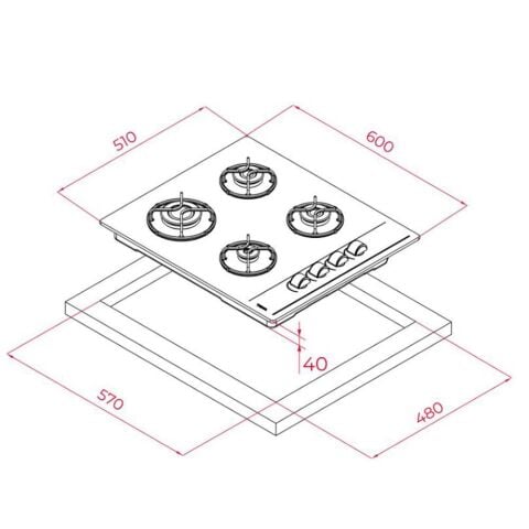 TEKA GBE 64002 KBC BK SİYAH OCAK
