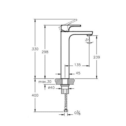 Artema Q-Line Yüksek Lavabo Bataryası A40798