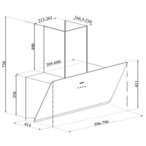 Silverline 3457 Soho Gri 60 Cm Davlumbaz