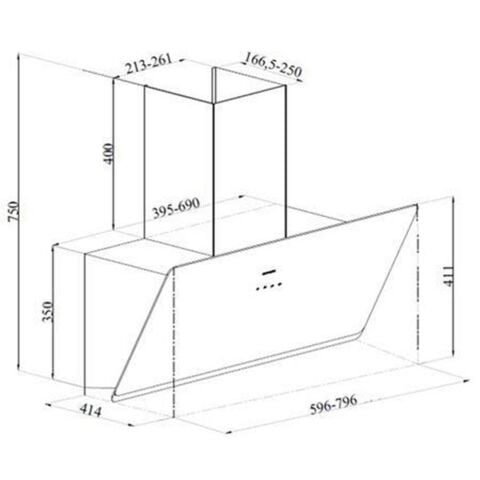 Silverline 3457 Soho Gri 60 Cm Davlumbaz