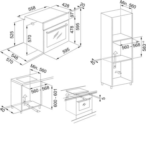 Franke Maris FMA 97 P AS TBK Air Fry Siyah Ankastre Fırın