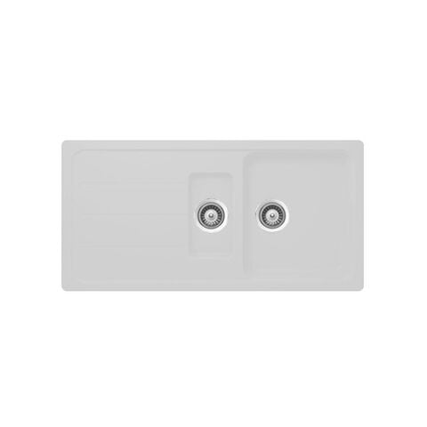 Ukinox Margareta D-150 L Beyaz Granit Evye