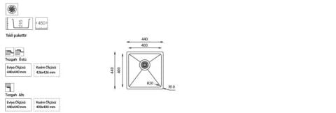 Ukinox ME 400 Tezgah Altı Paslanmaz Çelik Evye