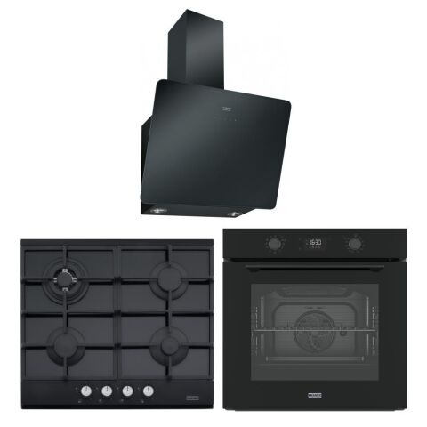 Franke Siyah Airfry Ankastre Set (FMA 97 P AS TBK - Franke FHNG 604 4G TC BK C - Franke FPJ 615 V BK A / 600)