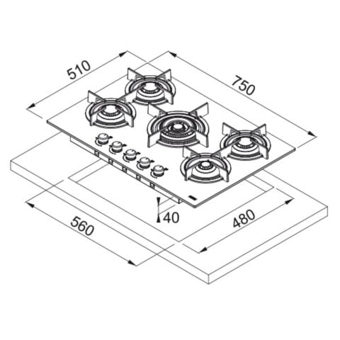 Franke Siyah Airfry Ankastre Set (FMA 97 P AS TBK - Franke FHCR 755 4G HE BK C - Franke FNO 605 BK)