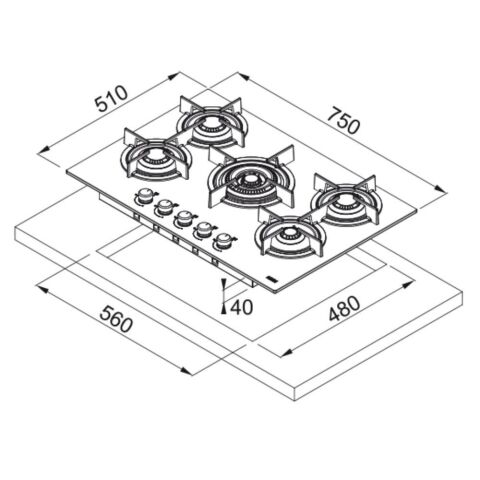Franke Siyah Airfry Ankastre Set (FMA 97 P AS TBK - Franke FHCR 755 4G HE BK C - Franke FNO 605 BK)