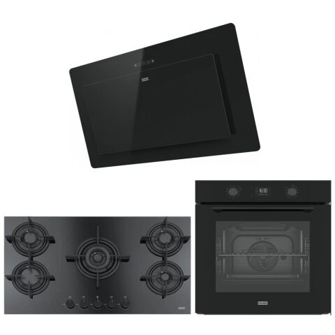 Franke Siyah Airfry Ankastre Set (FMA 97 P AS TBK - Franke FHCR 905 4G TC HE BK C - Franke FNO 905 BK)