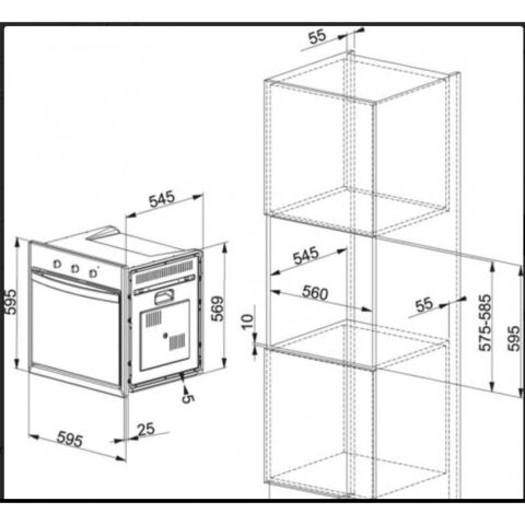 Franke Antrasit Ankastre Set ( FCL 70 GF Davlumbaz - FHCL 604 -3G GF Ocak - Cl 85 M GF Fırın )