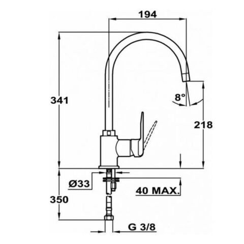 Teka Square 40.40 Beyaz Evye + IN 995 Beyaz  Batarya Set