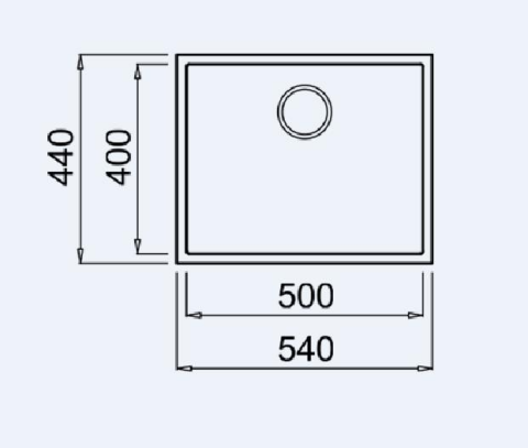 Teka Square 50.40 TG Tezgah Altı Beyaz Granit Mutfak Evyesi