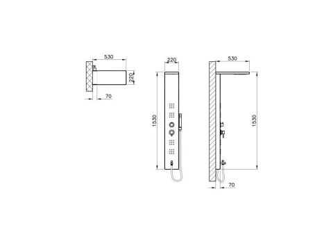 Vitra Shake Masajlı Duş Sistemi Beyaz 153x22 A45807