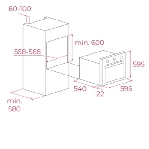 Teka HEB 723 BK Siyah Fırın