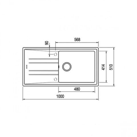 Teka Stone 60 L-TG Topasbeige Granit Evye