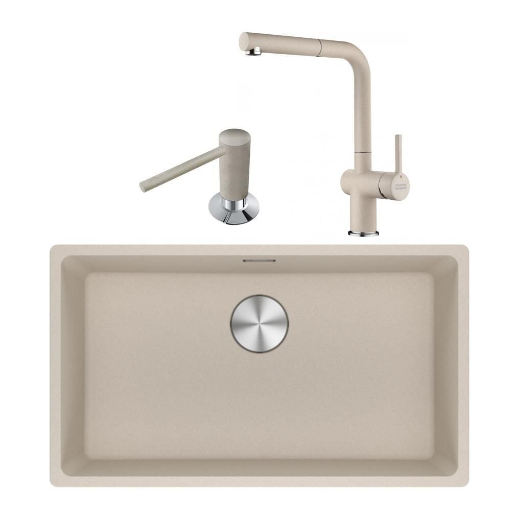 Franke Maris Mrg 210/110-72 Granit Eviye Active Plus Doccia 2.0 Armatür Sıvı Sabunluk Üçlü Set Sahara