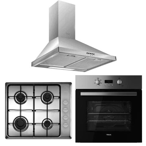 Teka İnox  Ankastre Set (DF 60 Davlumbaz - HLX 60 Ocak- HEB 723 SS Fırın  )
