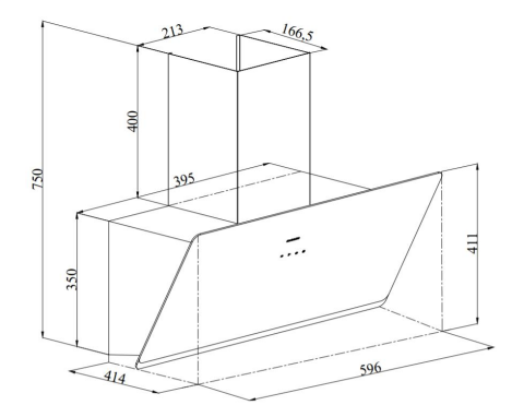 Silverline 3457 Soho 60 cm Beyaz Davlumbaz