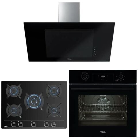 Teka Chef 10 Siyah Ankastre Set ( HAK 629 BUHAR DESTEKLİ - GBC 75030 KBC BK  - DVT 98660 )