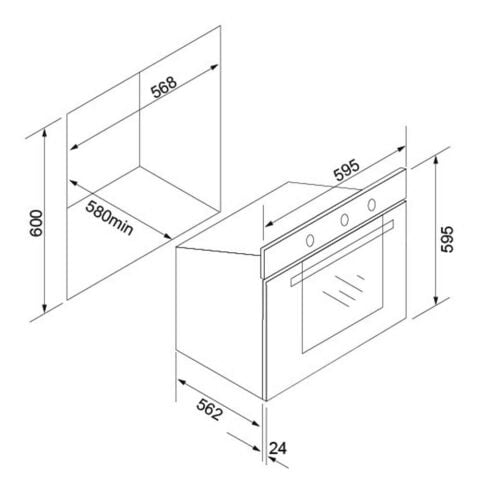 Silverline RS6235C03 Bej Rustik Ankastre Fırın