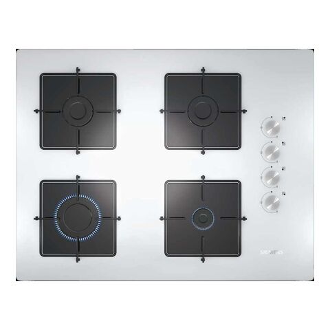 Siemens EO7C2PO12O iQ100Gazlı Ocak 67 cm Sert cam, Beyaz