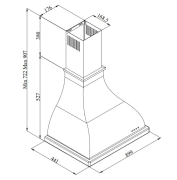 SILVERLINE 2238 RETRO BORDO 90 CM ANKASTRE DAVLUMBAZ