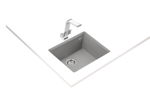 Teka Square 50.40 TG Tezgah Altı Gri Granit Mutfak Evyesi