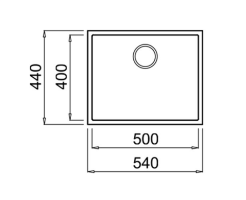Teka Square 50.40 TG Tezgah Altı Gri Granit Mutfak Evyesi