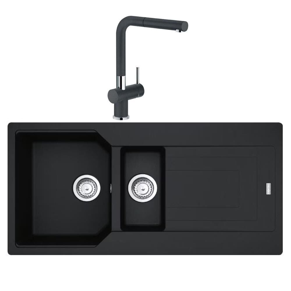 Franke Urban UBG 651-100 Nero Granit Evye Active Batarya Set