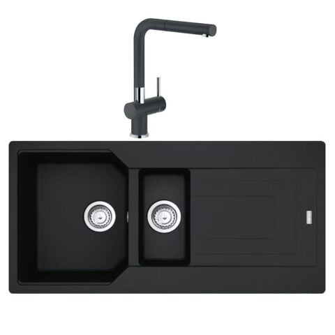 Franke Urban UBG 651-100 Nero Granit Evye Active Batarya Set