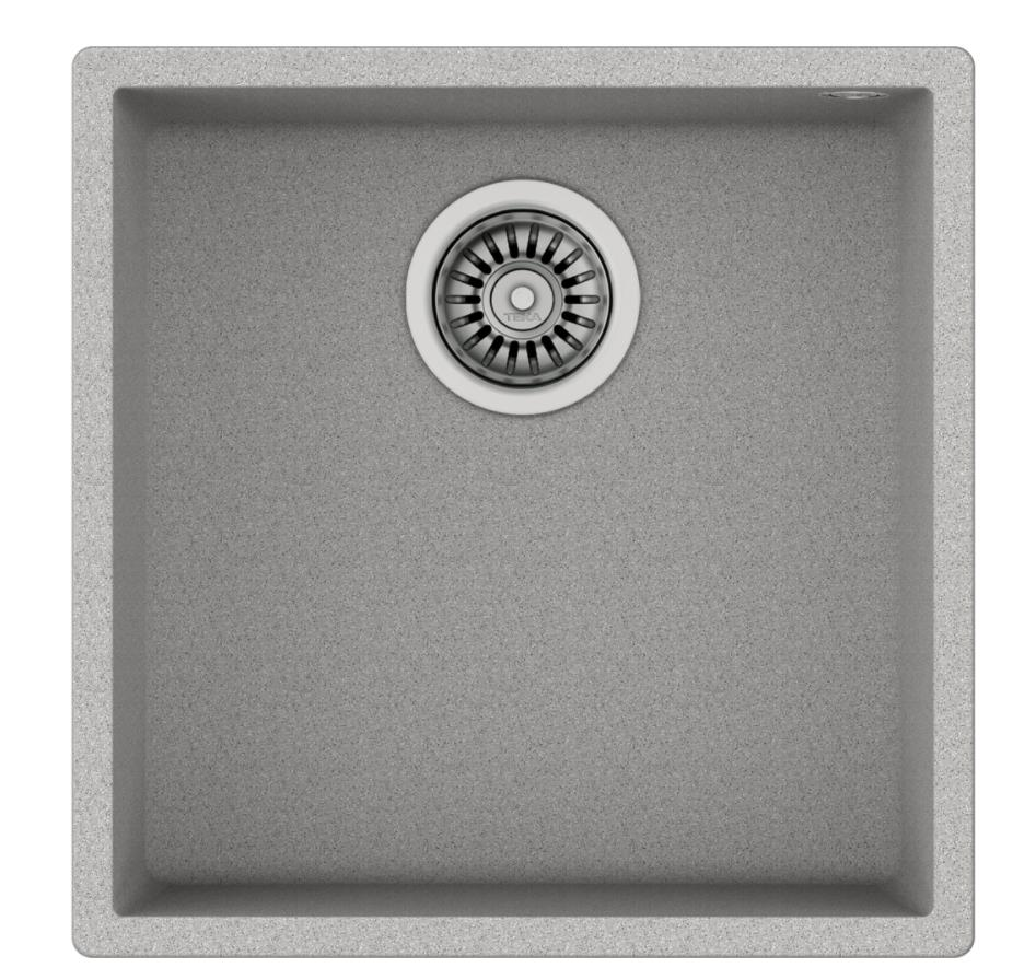 Teka Square 40.40 TG Tezgah Altı Gri Granit Evye