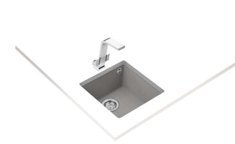 Teka Square 40.40 TG Tezgah Altı Gri Granit Evye