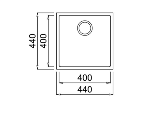 Teka Square 40.40 TG Tezgah Altı Gri Granit Evye