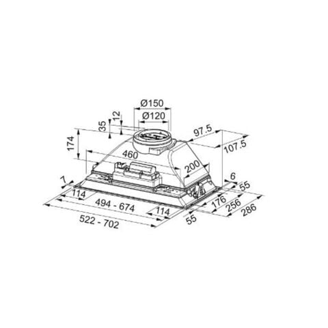 FRANKE FBI 705 BK SİYAH BOX ASPİRATÖR