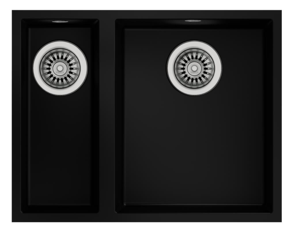 Teka Square 560 TG Tezgah Altı Siyah Granit Evye