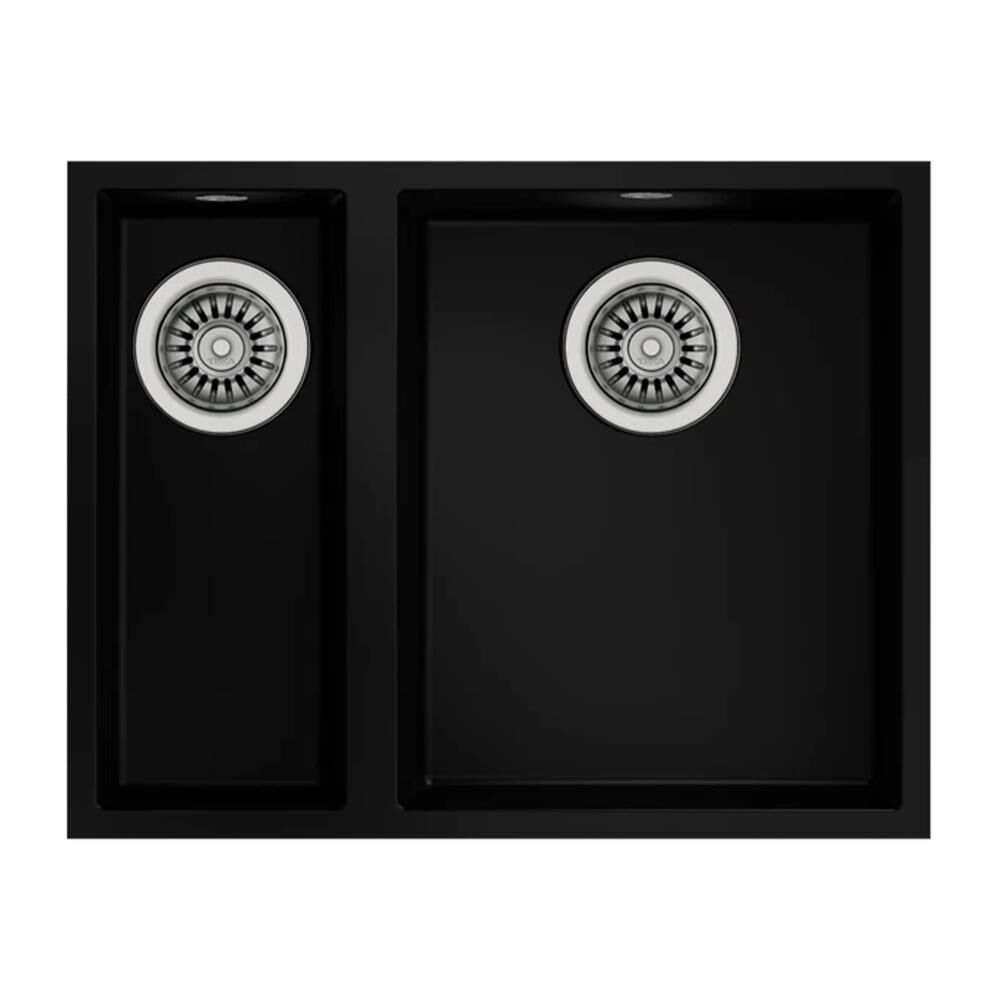 Teka Square 560 TG Tezgah Altı Siyah Granit Evye