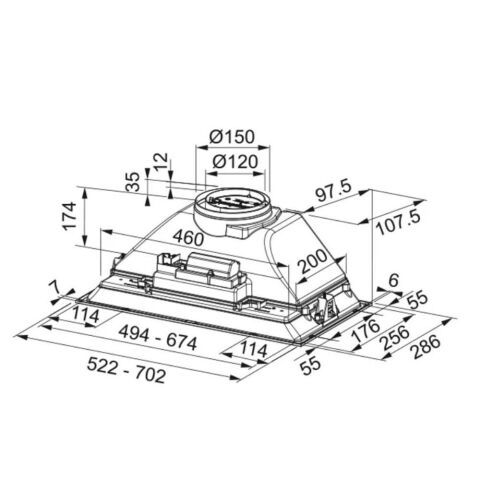 FRANKE FBI 525 BK SİYAH BOX ASPİRATÖR