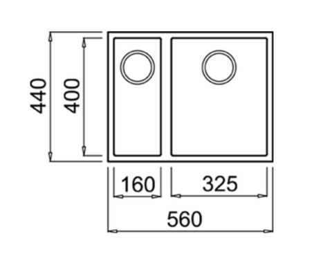 Teka Square 560 TG Tezgah Altı Beyaz Granit Evye