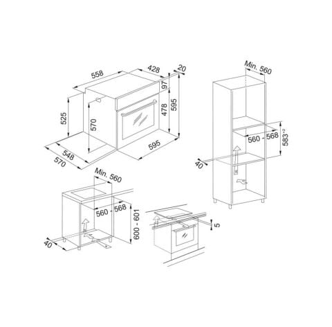 Franke Oyster Ankastre Set (FSM 86 H OY - FHMA 755 4G DCL OY C - FCO 70 OY)