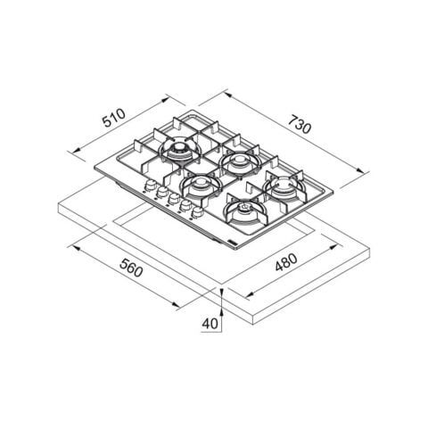 Franke Oyster Ankastre Set (FSM 86 H OY - FHMA 755 4G DCL OY C - FCO 70 OY)