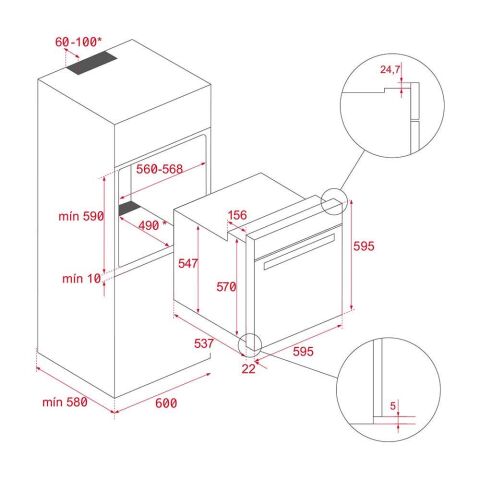 Teka HLB 8600 ST Gri Fırın