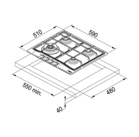 Franke Avena Ankastre Set (FCO 86 H-FHTL 604 3G TC OA C-FCO 70 OA)