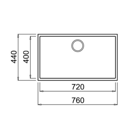 Teka Square 72.40 TG Tezgah Altı Gri Granit Evye