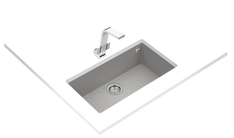 Teka Square 72.40 TG Tezgah Altı Gri Granit Evye
